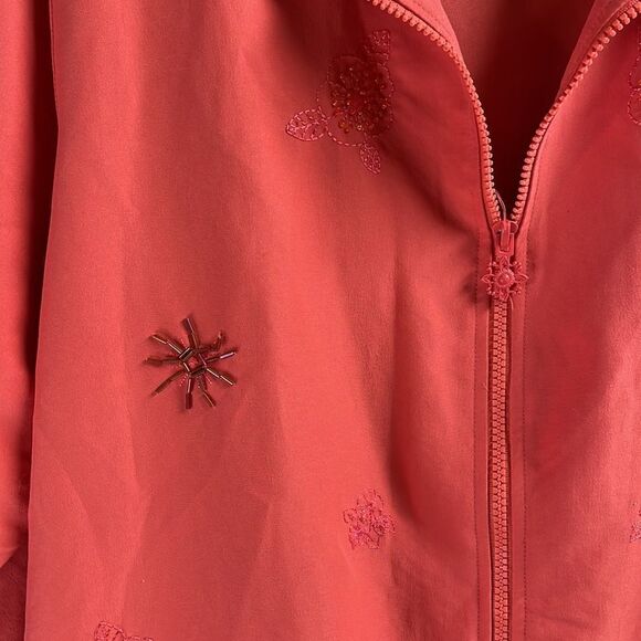 Kenneth Too Ladies Lightweight Zip Up Jacket, Size Medium, Coral - Picture 5 of 9
